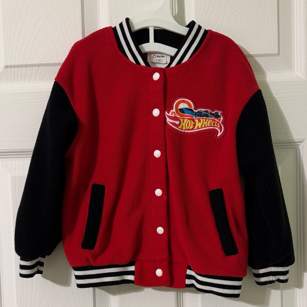 Hot Wheels Kids Red and Black Jacket